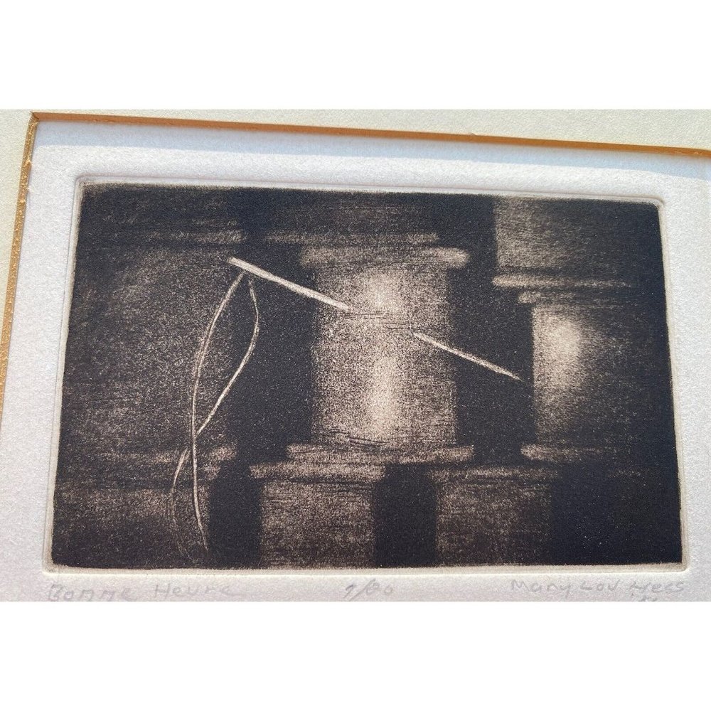 Mary Lou Hess Sewing Neddle & Thread Signed & Numbered 7/20 W/ Bonne Heure RARE